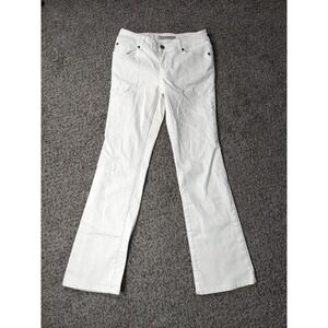 Chico's Platinum Denim Bootcut Jeans 000 White Women Regular Stretch Pants